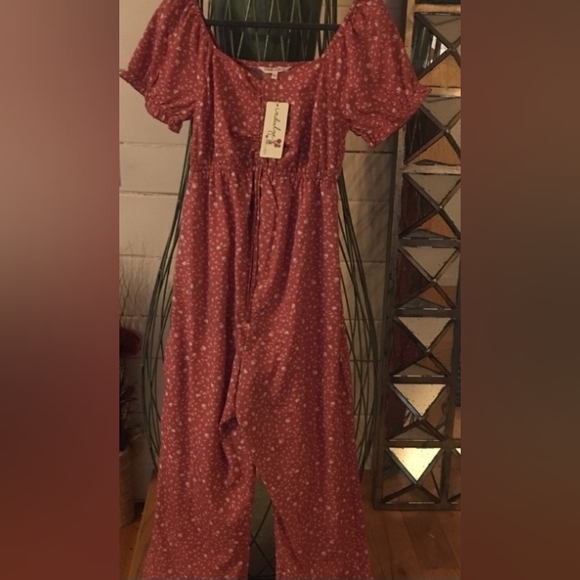 Indulge In Style Pants - Floral Wide Leg Jumpsuit by Indulge In Style NWT by INDULGE IN STYLE